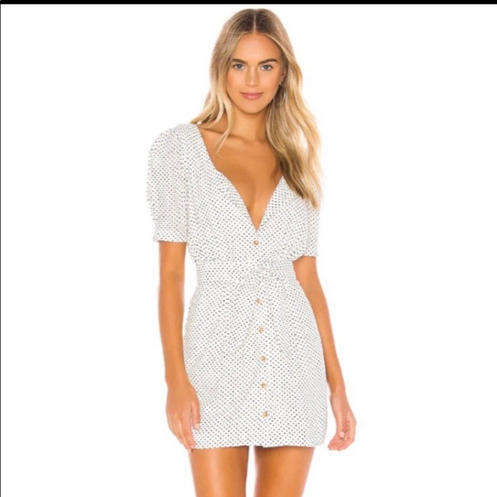 TULAROSA IVORY POLKA DOT DRESS